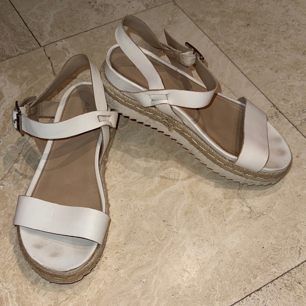 Aldo Cream Espadrille Sandals
